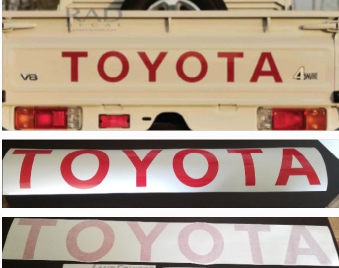Toyota Land Cruiser TOYOTA tailgate stickers decals - Private Seller Toyota Land Cruiser TOYOTA tailgate stickers decals - Private Seller