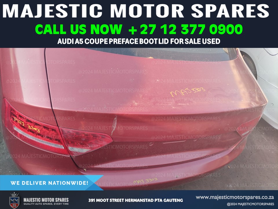 Audi A5 Coupe Preface Vehicle Boot Lid for Sale Audi A5 Coupe Preface Vehicle Boot Lid for Sale