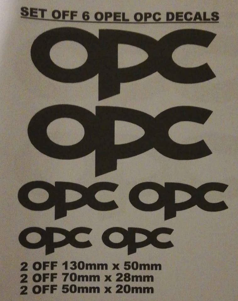 Opel OPC badges emblems stickers - Private Seller