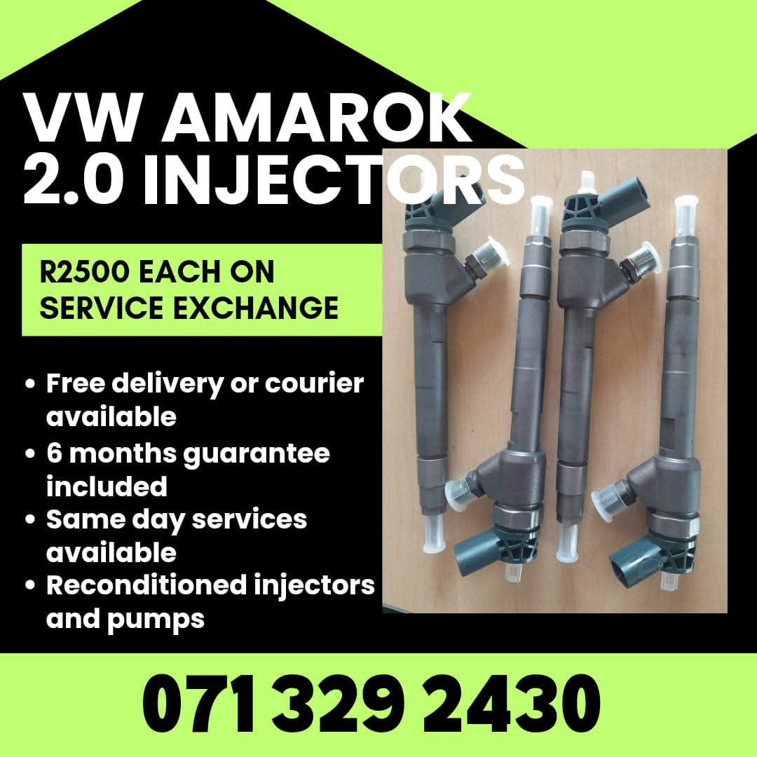 VW AMAROK 2.0 DIESEL INJECTORS FOR SALE WITH WARRANTY - Private Seller VW AMAROK 2.0 DIESEL INJECTORS FOR SALE WITH WARRANTY - Private Seller