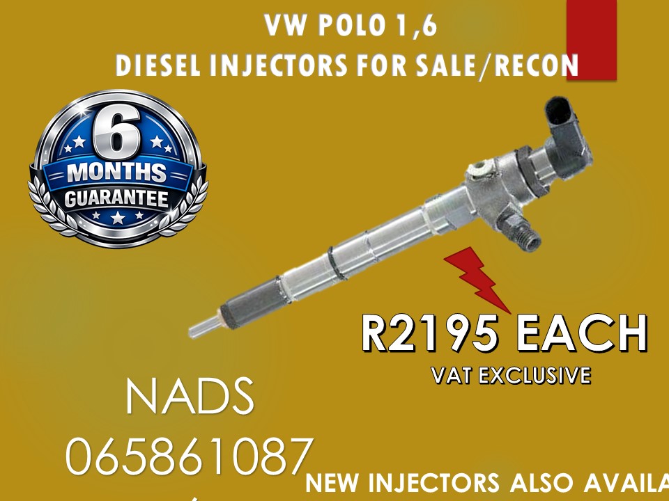 VW POLO 1.6 DIESEL INJECTORS FOR SALE OR TO RECON - Private Seller VW POLO 1.6 DIESEL INJECTORS FOR SALE OR TO RECON - Private Seller
