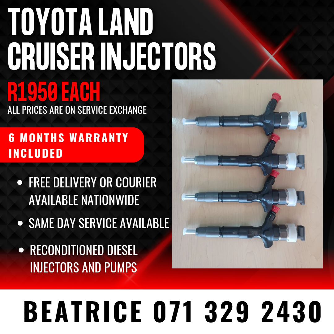 TOYOTA LAND CRUISER 3.0 INJECTORS FOR SALE WITH WARRANTY INCLUDED - Private Seller TOYOTA LAND CRUISER 3.0 INJECTORS FOR SALE WITH WARRANTY INCLUDED - Private Seller
