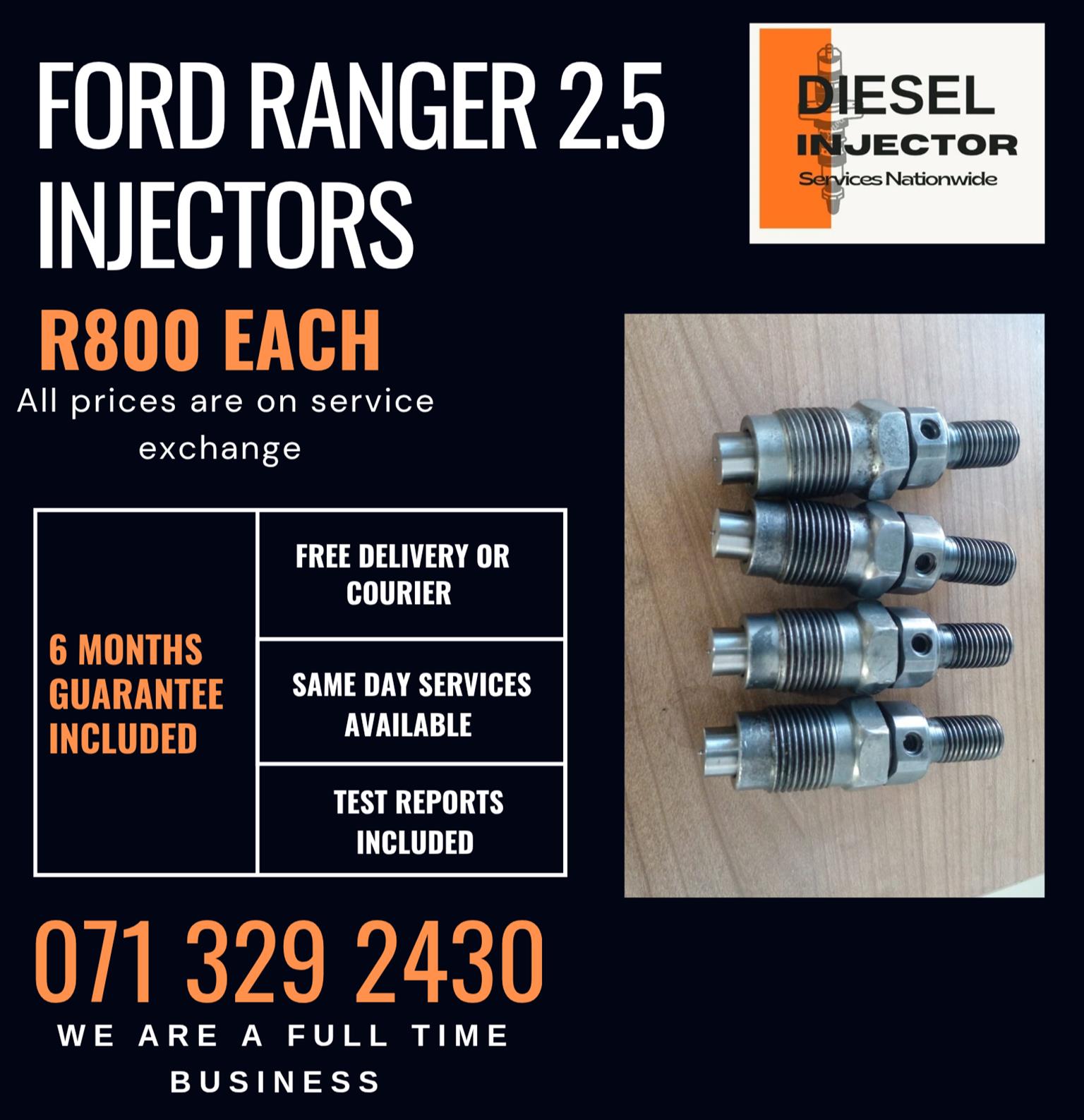 FORD RANGER 2.5 INJECTORS FOR SALE WITH WARRANTY - Private Seller