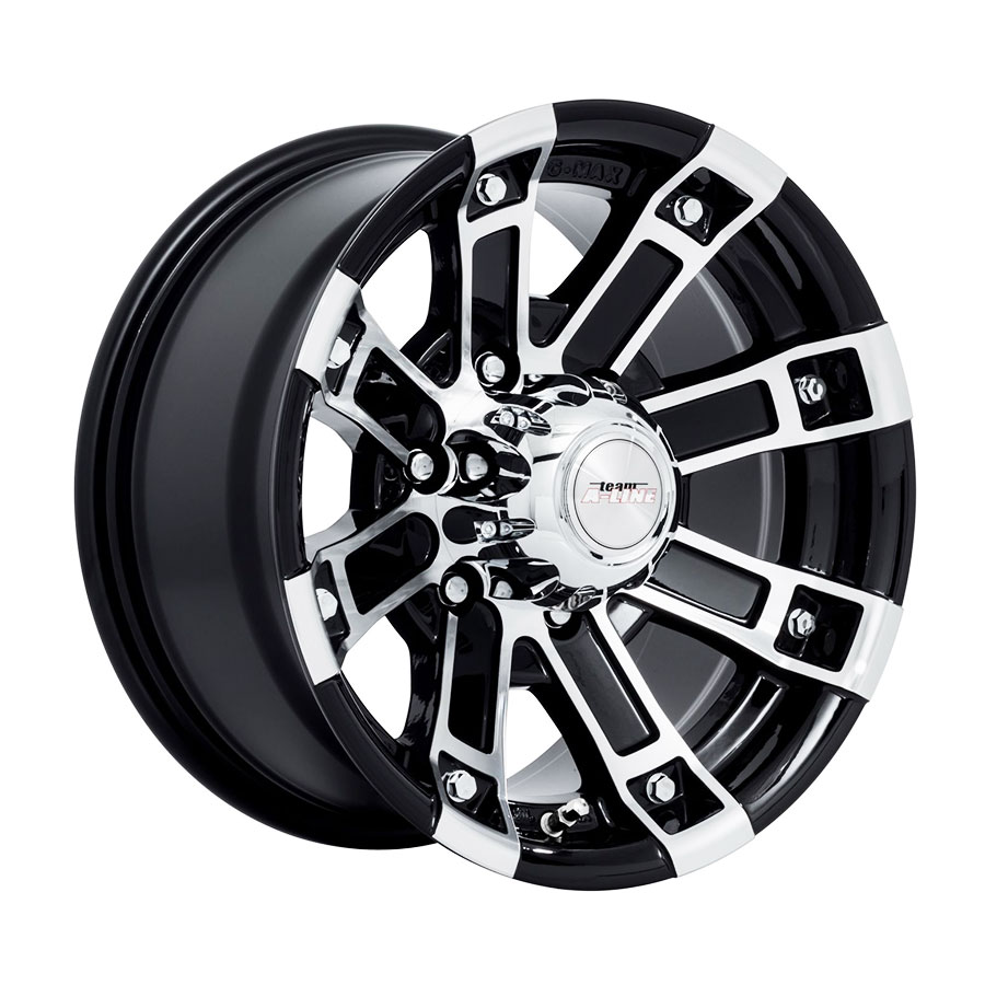 15″ A-Line Lynx Black Machine Face 6/139 7.5j ET0 108.1 Alloy Wheels