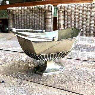 Beautiful Antique Silver plated footed sugar / sweets or trinkets bowl.