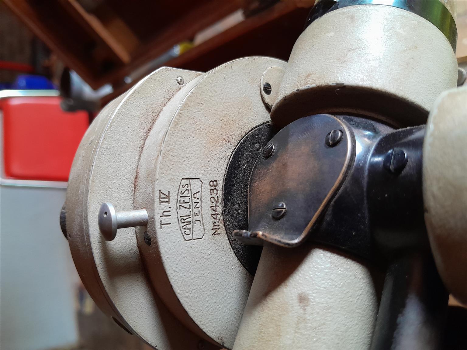 Antique Dumpie level and tripod.Original amd very neat