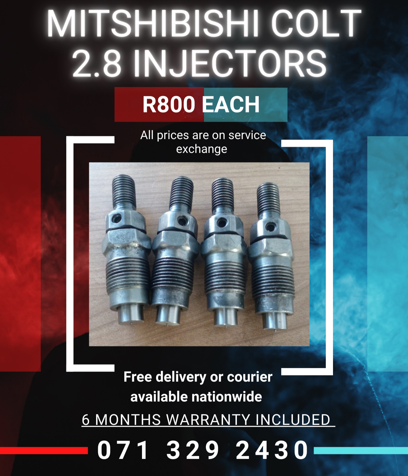 MITSHUBISHI COLT 2.8 INJECTORS FOR SALE WITH WARRANTY - Private Seller MITSHUBISHI COLT 2.8 INJECTORS FOR SALE WITH WARRANTY - Private Seller