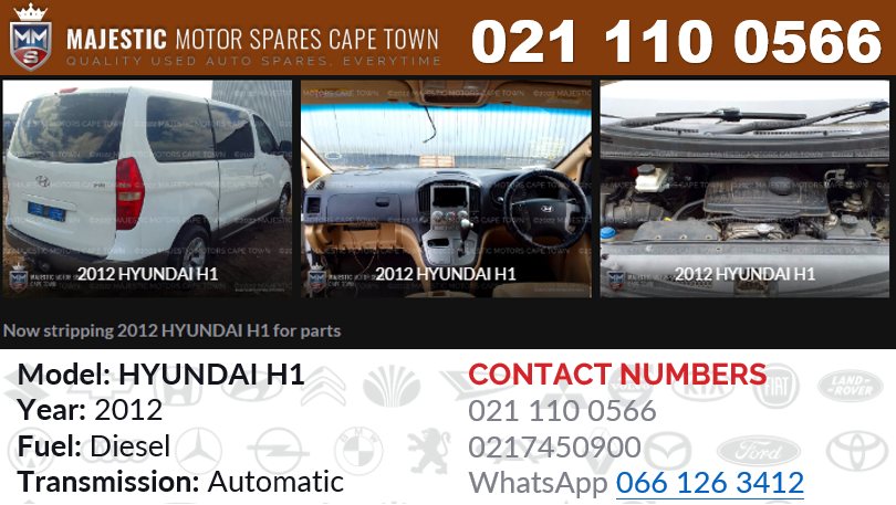 Now stripping 2012 HYUNDAI H1 for parts - Private Seller Now stripping 2012 HYUNDAI H1 for parts - Private Seller
