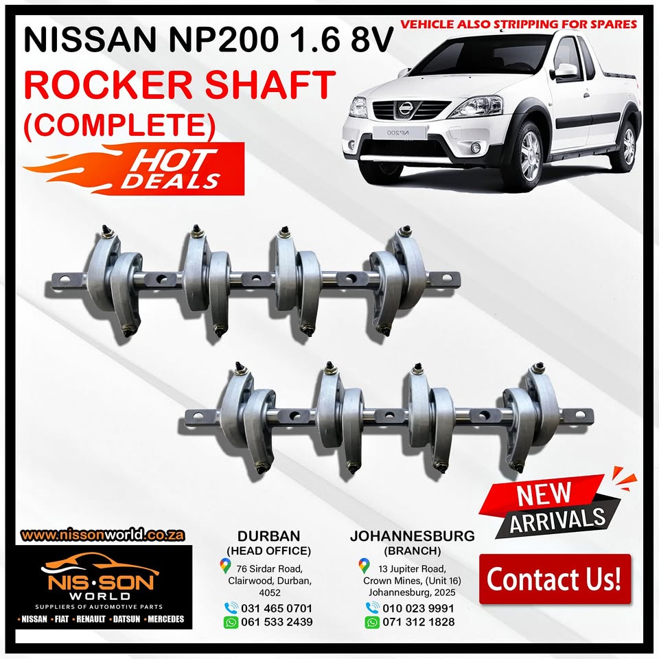 NISSAN NP200 1.6 8V ROCKER SHAFT