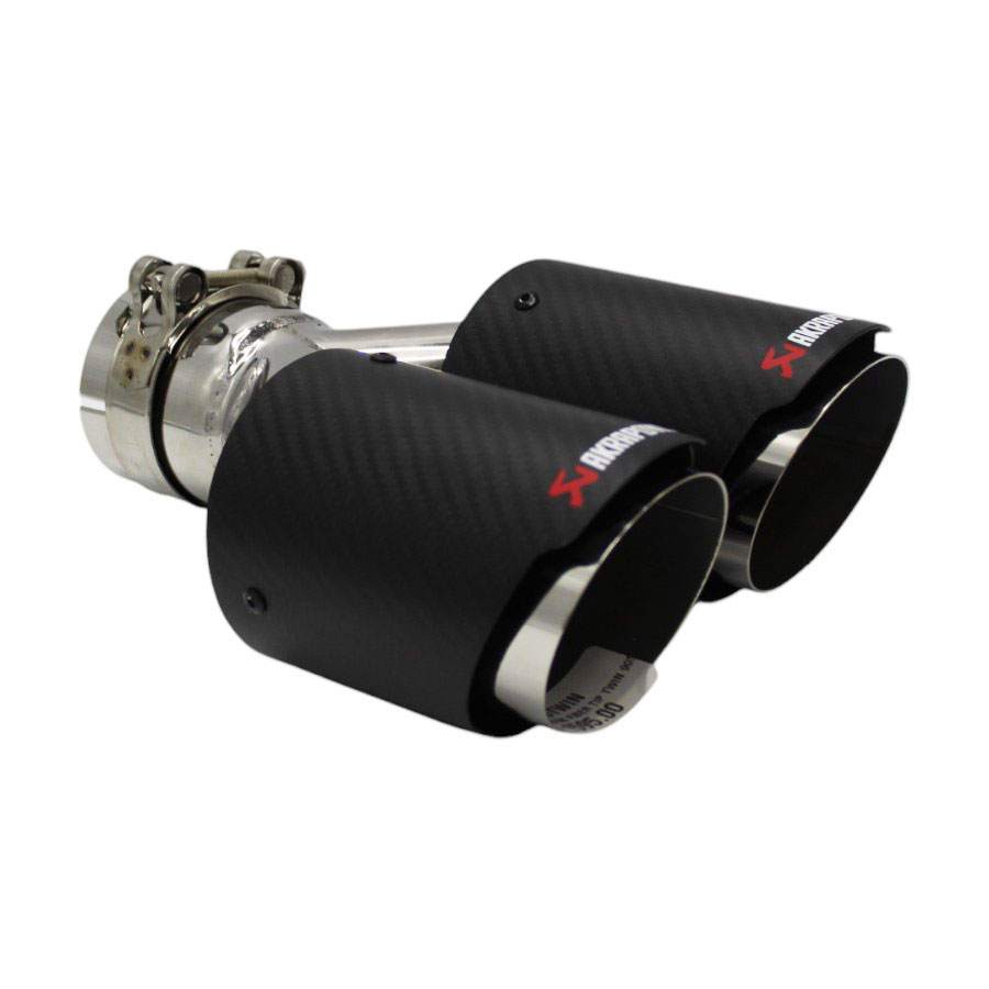 1x Twin exhaust Pipe with Carbon Fibre Trim (90cm)