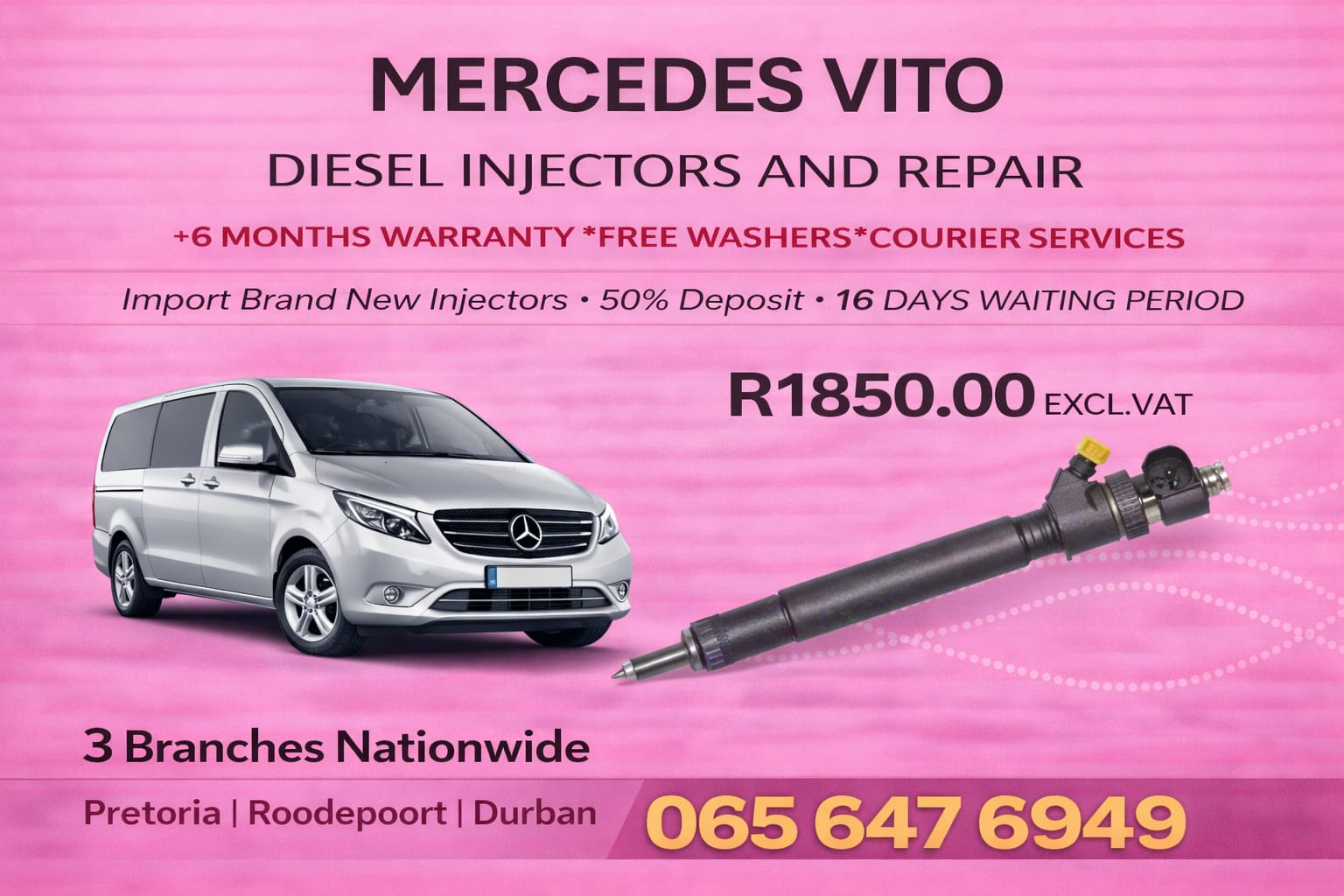 MERCEDES VITO BOSCH DIESEL INJECTORS - Private Seller MERCEDES VITO BOSCH DIESEL INJECTORS - Private Seller