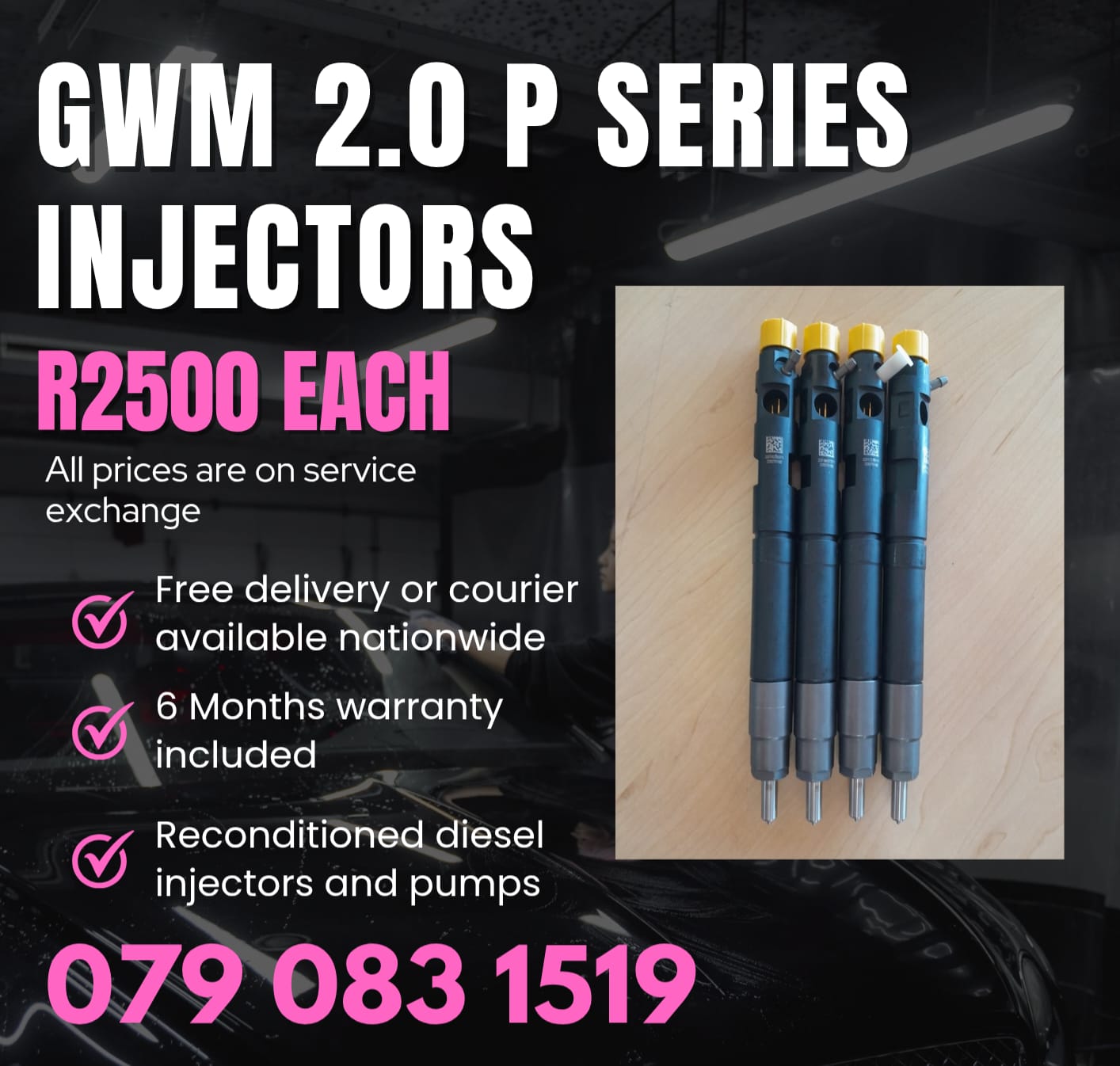 GWM 2.0 P SERIES INJECTORS FOR SALE WITH WARRANTY - Private Seller GWM 2.0 P SERIES INJECTORS FOR SALE WITH WARRANTY - Private Seller
