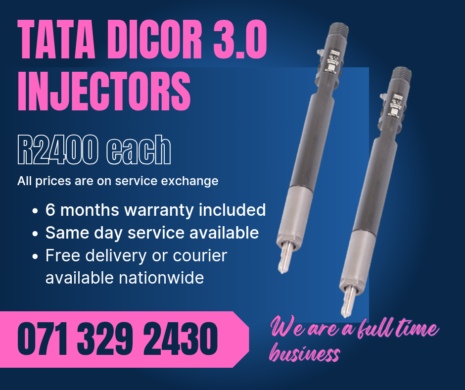 TATA DICOR 3.0 INJECTORS FOR SALE WITH WARRANTY - Private Seller TATA DICOR 3.0 INJECTORS FOR SALE WITH WARRANTY - Private Seller