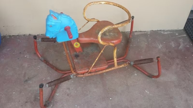 Vintage  spring toy horse made by sunbeam perfect for collector or kiddies toy