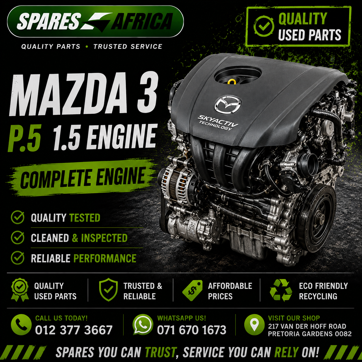 MAZDA 3 P5 1.5 ENGINE – HEAD, BLOCK & SUMP - Private Seller MAZDA 3 P5 1.5 ENGINE – HEAD, BLOCK & SUMP - Private Seller