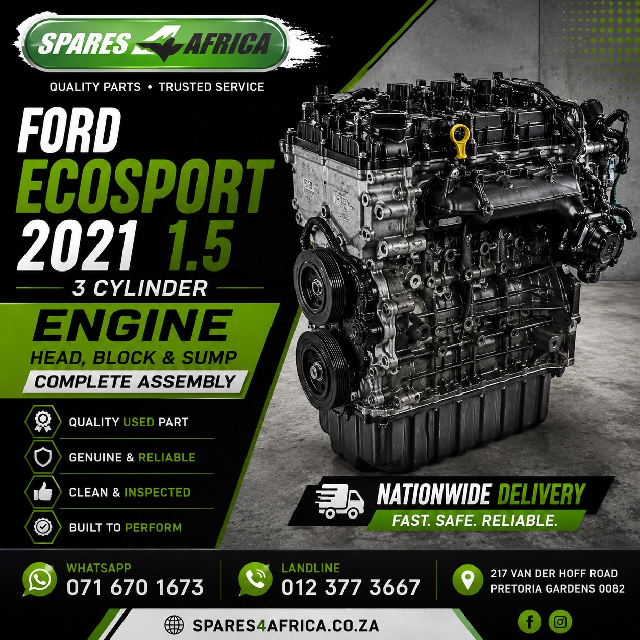 FORD ECOBOOST 2021 1.5 ENGINE – HEAD, BLOCK & SUMP - Private Seller FORD ECOBOOST 2021 1.5 ENGINE – HEAD, BLOCK & SUMP - Private Seller