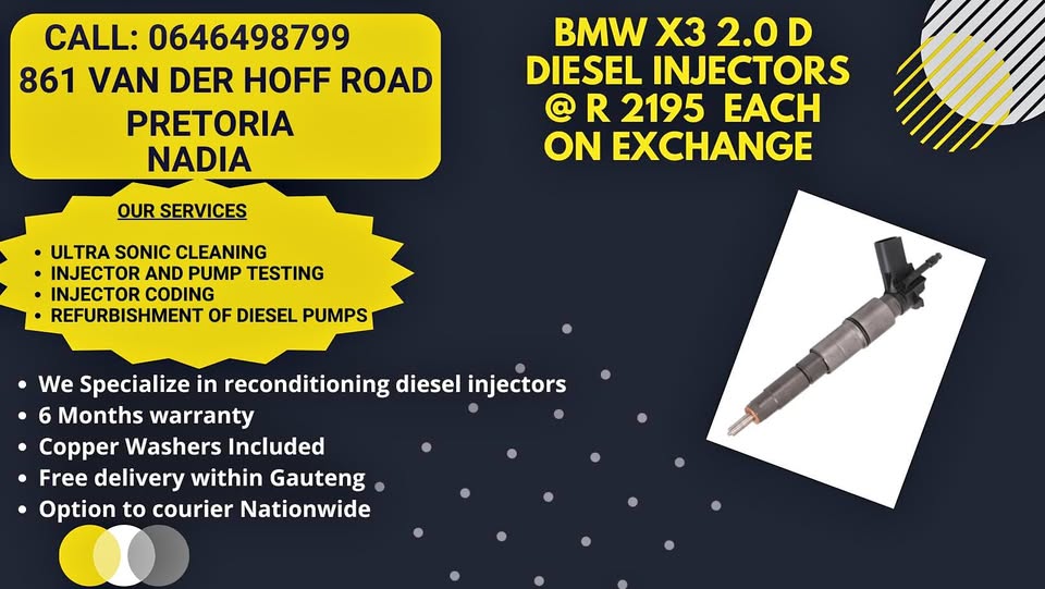 BMW X3 2.0 D DIESEL INJECTORS - Private Seller BMW X3 2.0 D DIESEL INJECTORS - Private Seller
