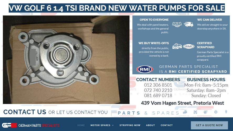 VW GOLF 6 1.4 TSI BRAND NEW WATER PUMPS FOR SALE - Private Seller VW GOLF 6 1.4 TSI BRAND NEW WATER PUMPS FOR SALE - Private Seller