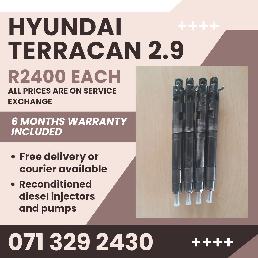 HYUNDAI TERRACAN 2.9 INJECTORS FOR SALE WITH WARRANTY - Private Seller HYUNDAI TERRACAN 2.9 INJECTORS FOR SALE WITH WARRANTY - Private Seller