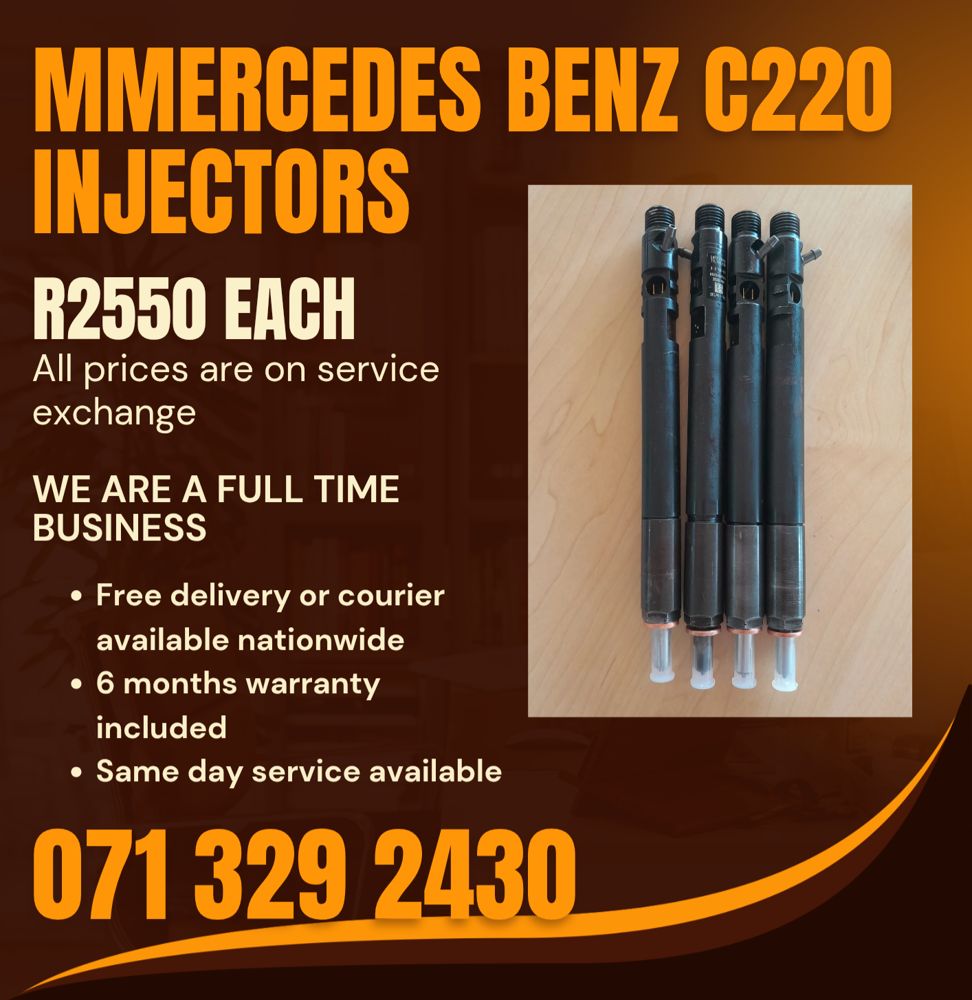 MERCEDES BENZ C220 INJECTORS FOR SALE WITH WARRANTY - Private Seller MERCEDES BENZ C220 INJECTORS FOR SALE WITH WARRANTY - Private Seller