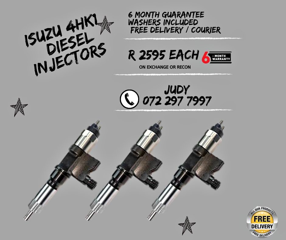 Isuzu 4HK1 Diesel Injectors for sale on service exchange or to recon