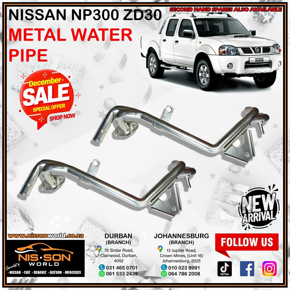 NISSAN NP300 ZD30 METAL WATER PIPE - Private Seller