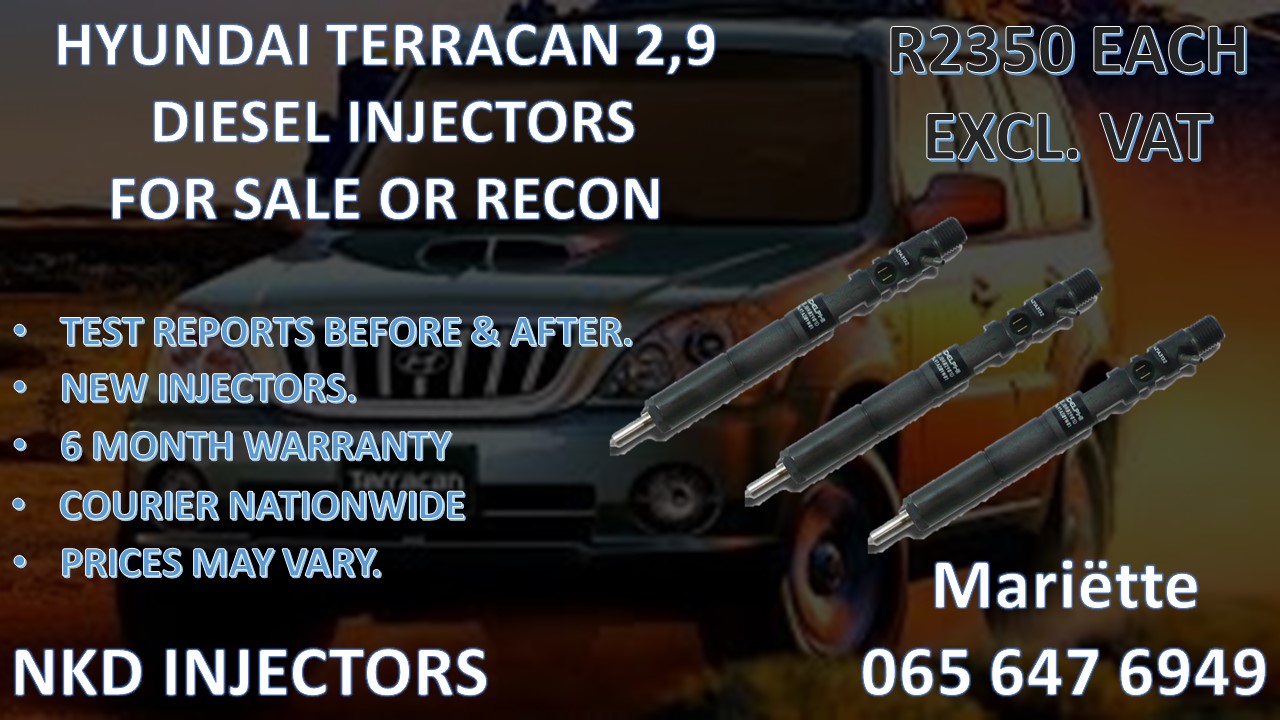 Tested Injectors for Diesel Vehicles HYUNDAI TERRACAN 2.9 - Private Seller Tested Injectors for Diesel Vehicles HYUNDAI TERRACAN 2.9 - Private Seller