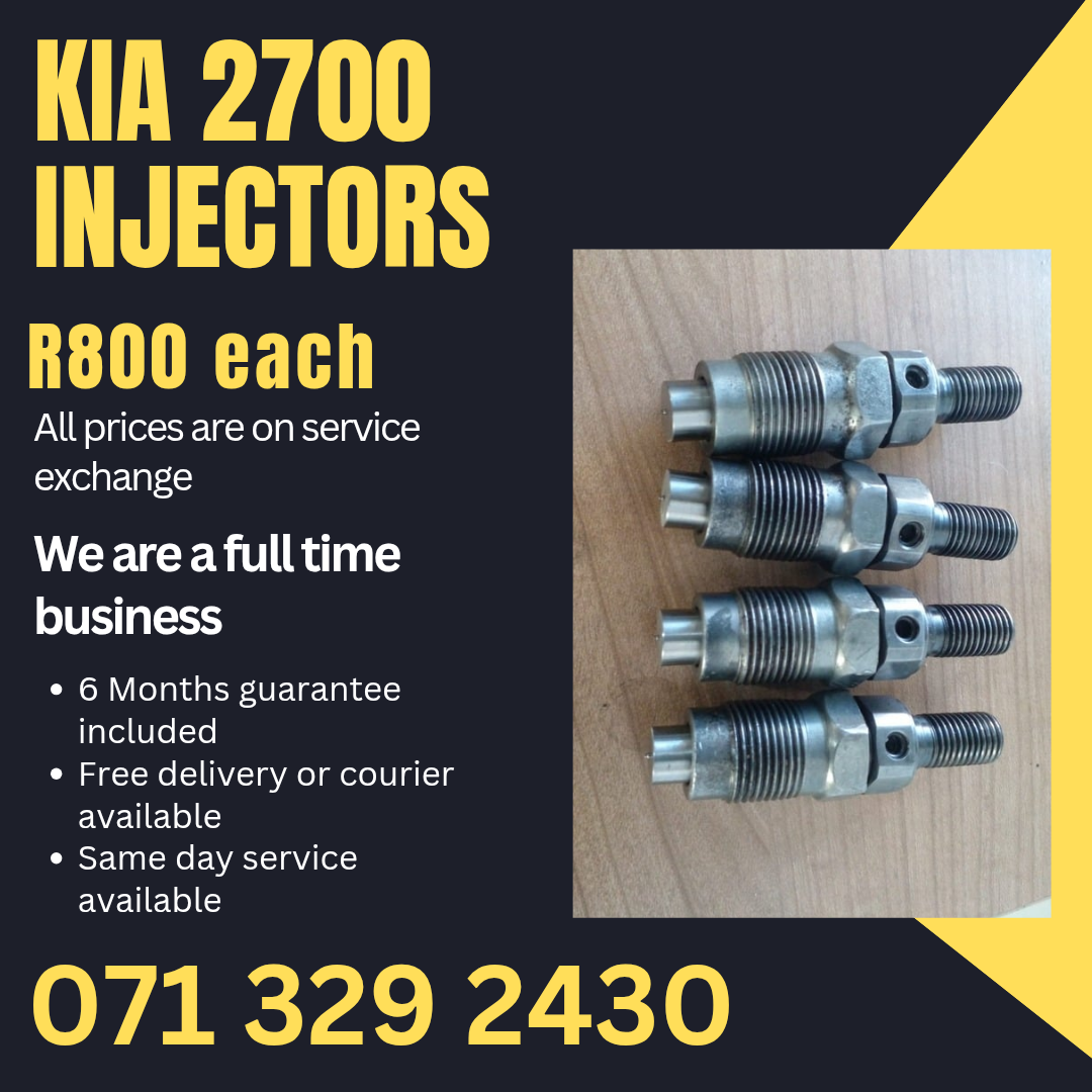 KIA 2700 DIESEL INJECTORS FOR SALE WITH WARRANTY - Private Seller KIA 2700 DIESEL INJECTORS FOR SALE WITH WARRANTY - Private Seller