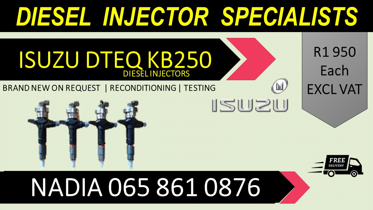 TESTED ISUZU DTEQ KB250 DIESEL INJECTORS FOR SALE OR TO RECON - Private Seller TESTED ISUZU DTEQ KB250 DIESEL INJECTORS FOR SALE OR TO RECON - Private Seller