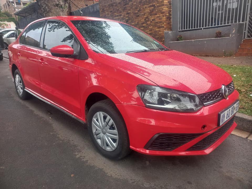 2023 VW POLO 6 SEDAN 1.4 PETROL, MANUAL, RED COLOR, MILEAGE  MOTOR PLAN,