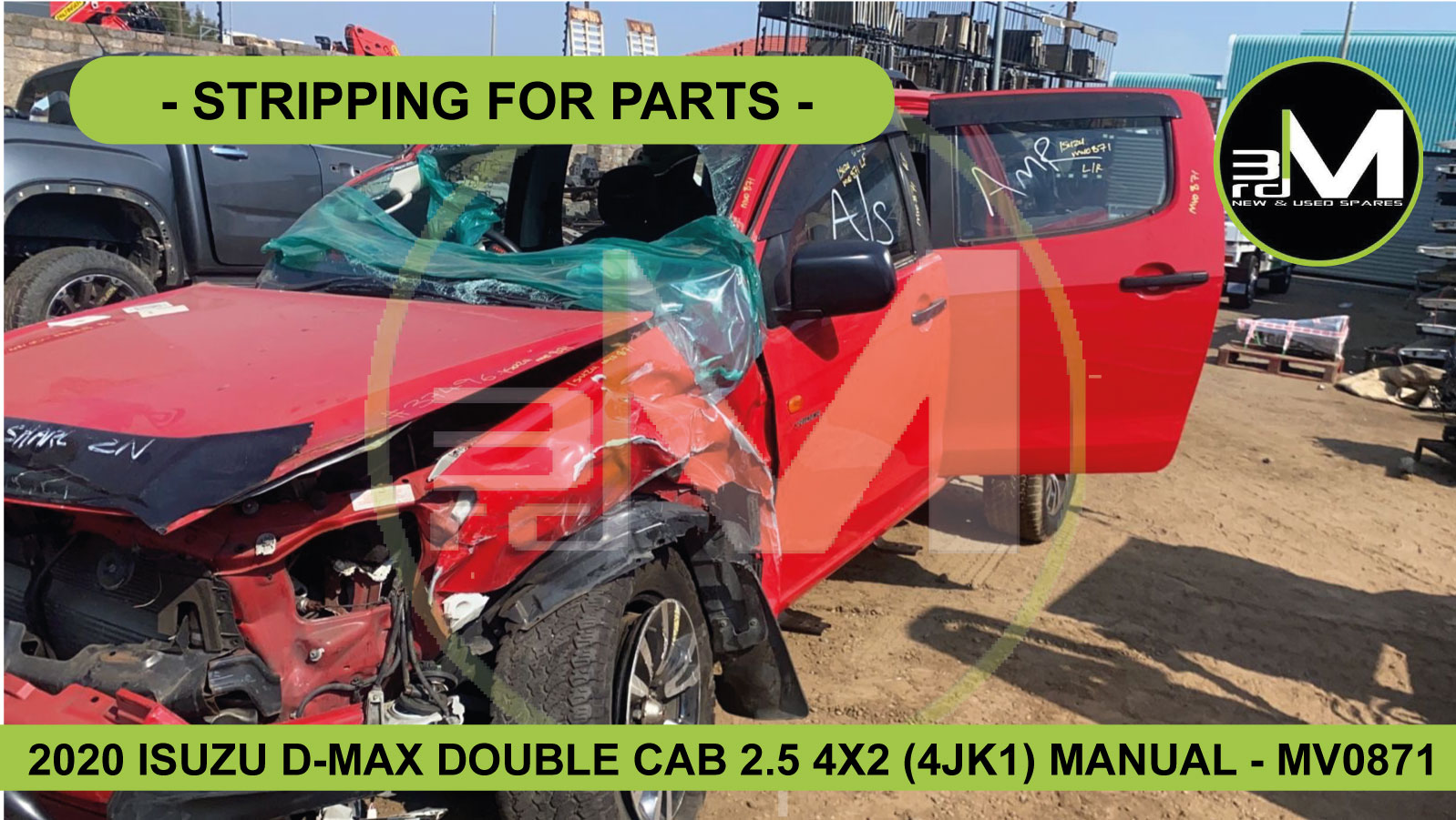 2020 ISUZU D-MAX 2.5 4X2 (4JK1) MANUAL (STRIPPING FOR PARTS ONLY) - Private Seller 2020 ISUZU D-MAX 2.5 4X2 (4JK1) MANUAL (STRIPPING FOR PARTS ONLY) - Private Seller