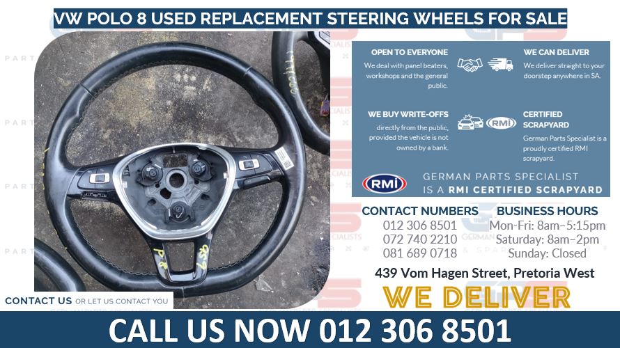 VW POLO 8 USED REPLACEMENT STEERING WHEELS FOR SALE - Private Seller VW POLO 8 USED REPLACEMENT STEERING WHEELS FOR SALE - Private Seller