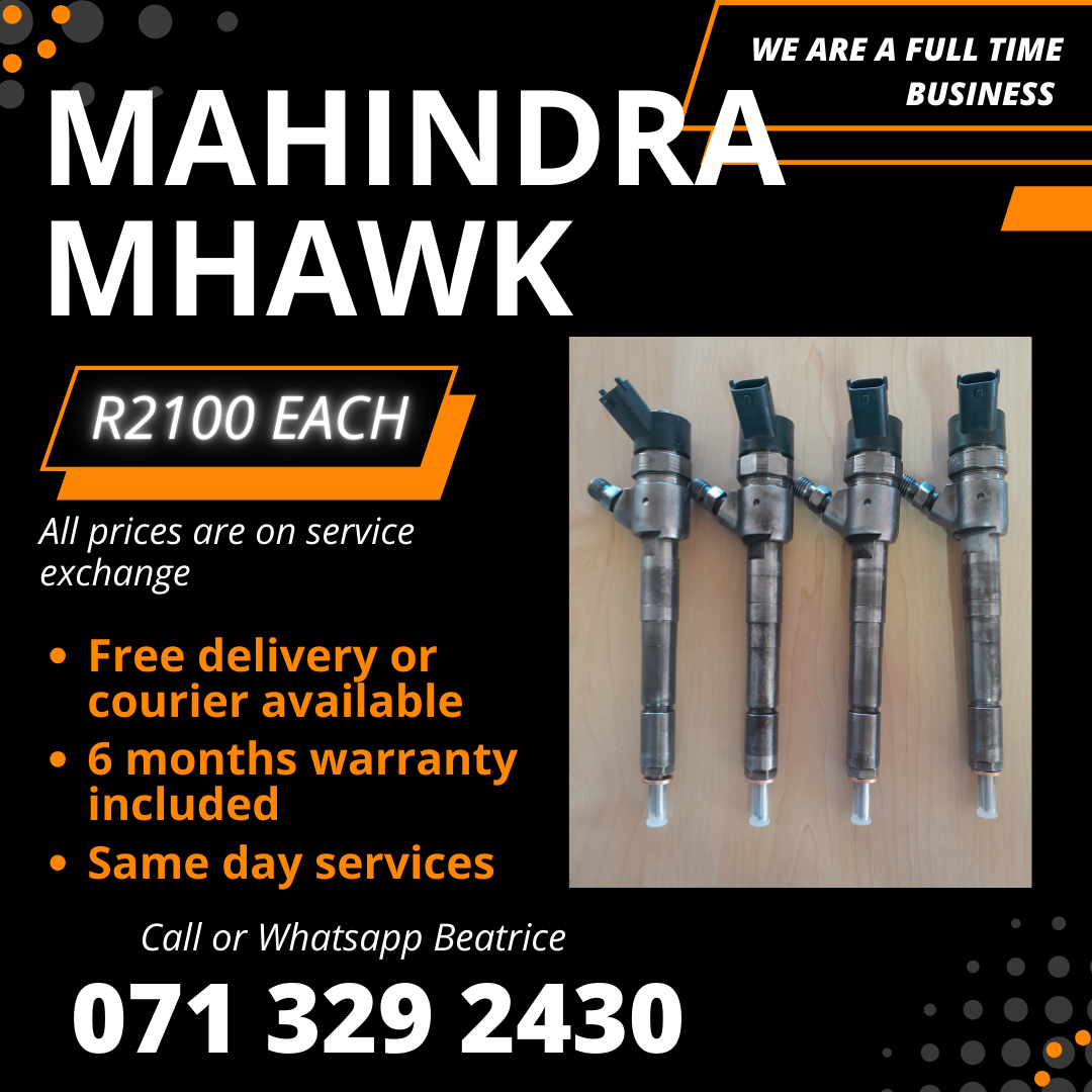 MAHINDRA MHAWK DIESEL INJECTORS FOR SALE WITH WARRANTY - Private Seller MAHINDRA MHAWK DIESEL INJECTORS FOR SALE WITH WARRANTY - Private Seller