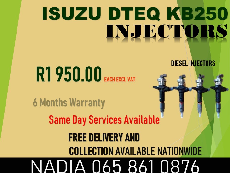 ISUZU DTEQ KB250 DIESEL INJECTORS FOR SALE OR TO RECON NATIONWIDE - Private Seller ISUZU DTEQ KB250 DIESEL INJECTORS FOR SALE OR TO RECON NATIONWIDE - Private Seller