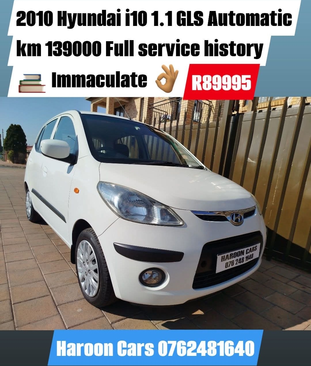 Used 2010 Hyundai i10 1.1 GLS auto - Private Seller Used 2010 Hyundai i10 1.1 GLS auto - Private Seller