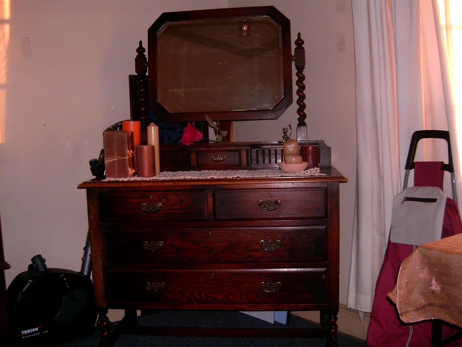 Due to space we have to sell this antique 1906 bedroom set.