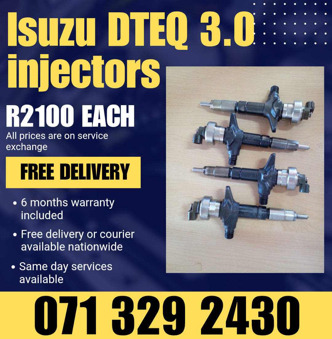 ISUZU DTEQ 3.0 INJECTORS FOR SALE WITH WARRANTY - Private Seller ISUZU DTEQ 3.0 INJECTORS FOR SALE WITH WARRANTY - Private Seller