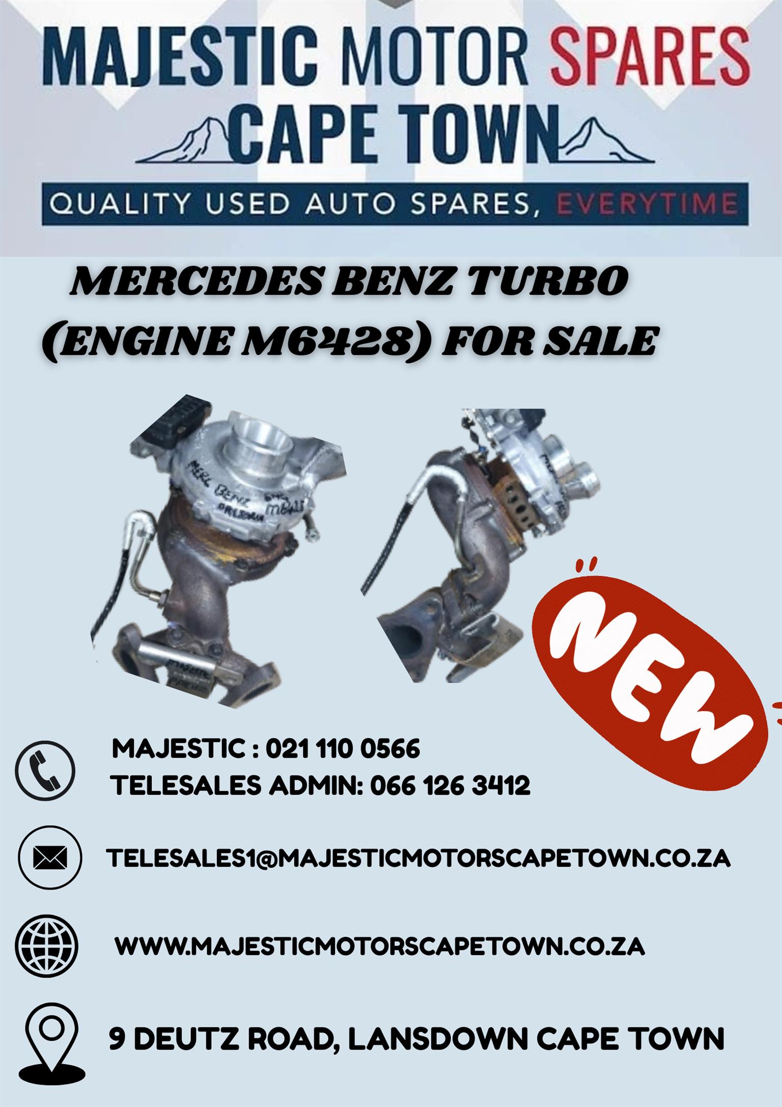 MERCEDES BENZ TURBO (ENGINE M6428) FOR SALE - Private Seller MERCEDES BENZ TURBO (ENGINE M6428) FOR SALE - Private Seller