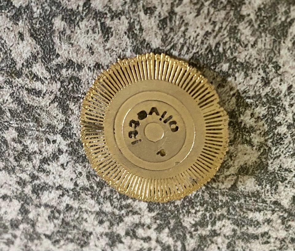 vintage gold plated Olivetti typewriter ribbon medal/pin