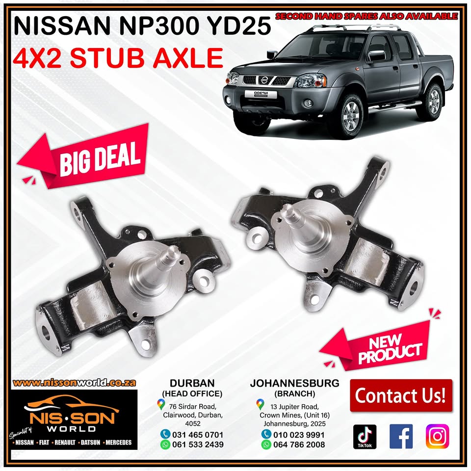 NISSAN NP300 YD25 4X2 STUB AXLE