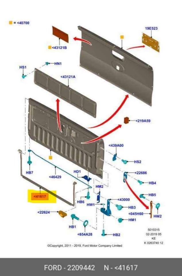 FORD RANGER TAILGATE WEATHER STRIP - OEM - Private Seller FORD RANGER TAILGATE WEATHER STRIP - OEM - Private Seller