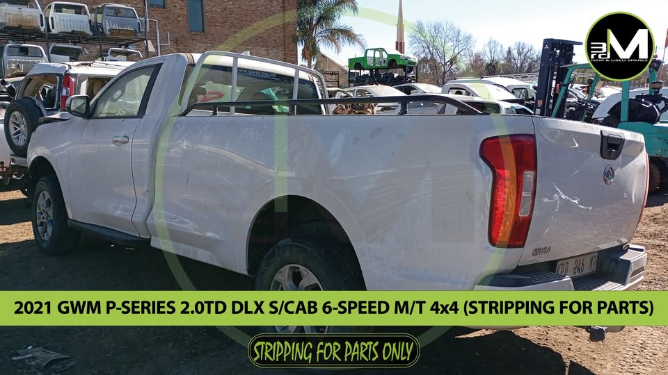 2021 GWM P-SERIES 2.0 DIESEL S/CAB 6-SPEED M/T 4x4 (STRIPPING FOR PARTS)