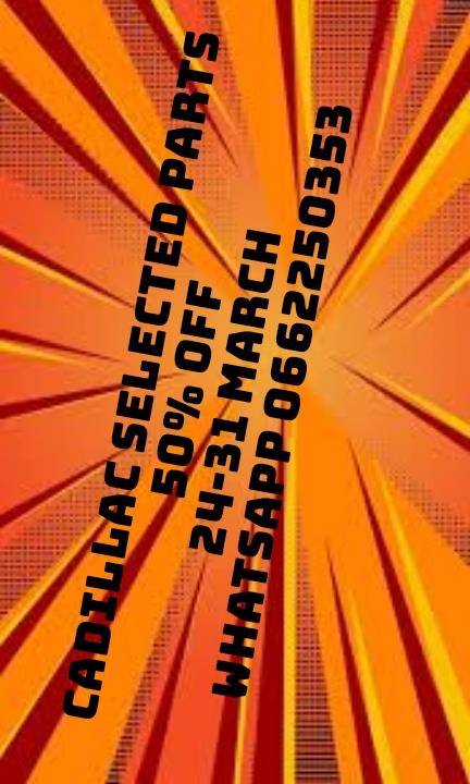 CADILLAC PARTS 50% OFF SALE - Private Seller