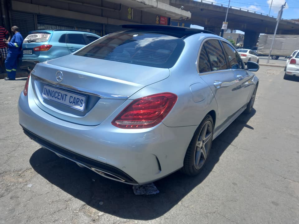 2016 MERCEDES BENZ C180 PETROL W205. AUTOMATIC TRANSMISSION, SKY BLUE COLOUR