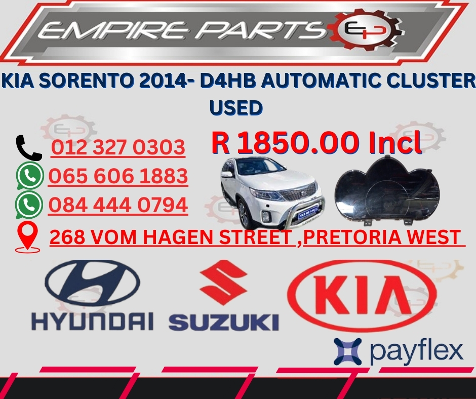 KIA SORENTO 2014- D4HB AUTOMATIC CLUSTER - Private Seller