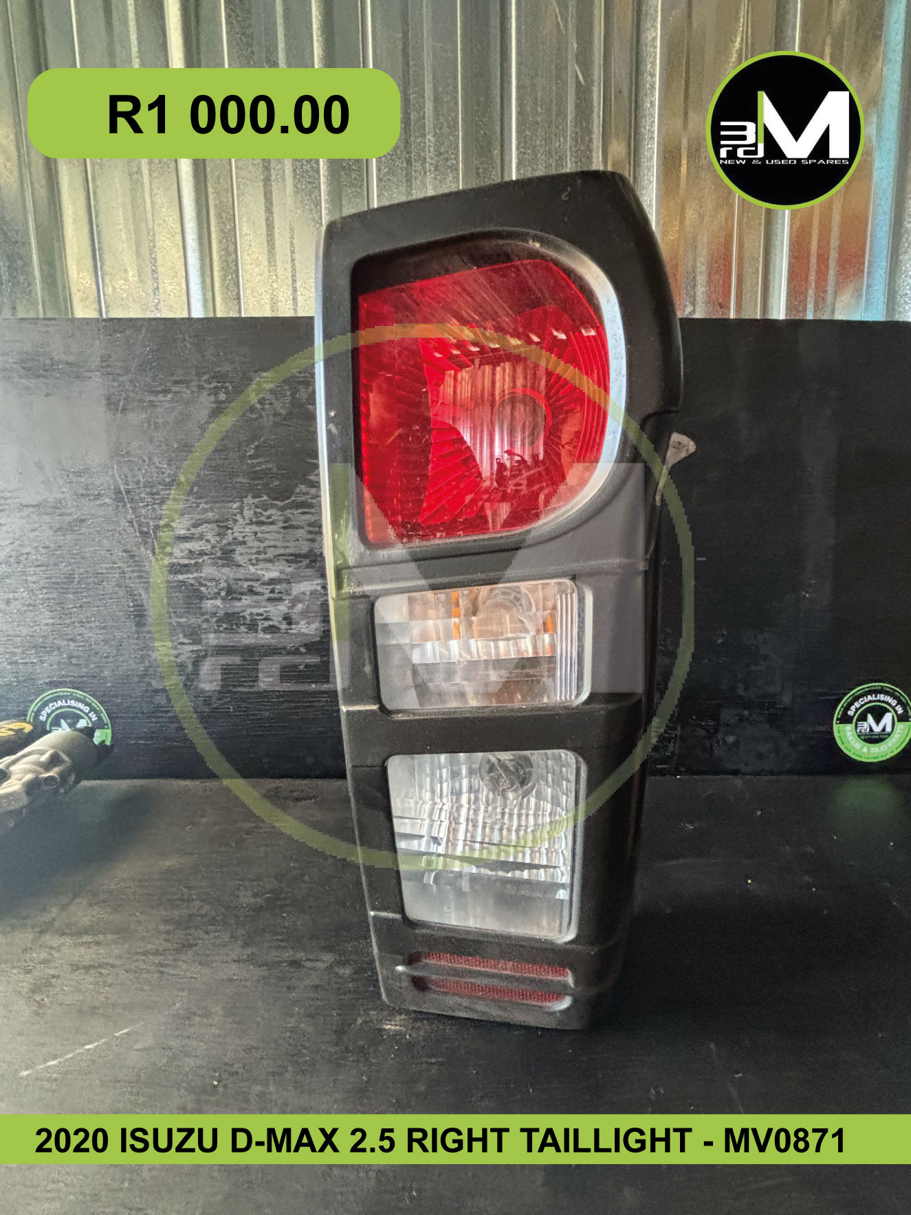 2020 ISUZU D-MAX 2.5 RIGHT TAILLIGHT - MV0871 - Private Seller 2020 ISUZU D-MAX 2.5 RIGHT TAILLIGHT - MV0871 - Private Seller