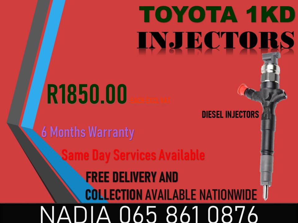 TOYOTA 1KD DIESEL INJECTORS RECONDITIONED - Private Seller TOYOTA 1KD DIESEL INJECTORS RECONDITIONED - Private Seller