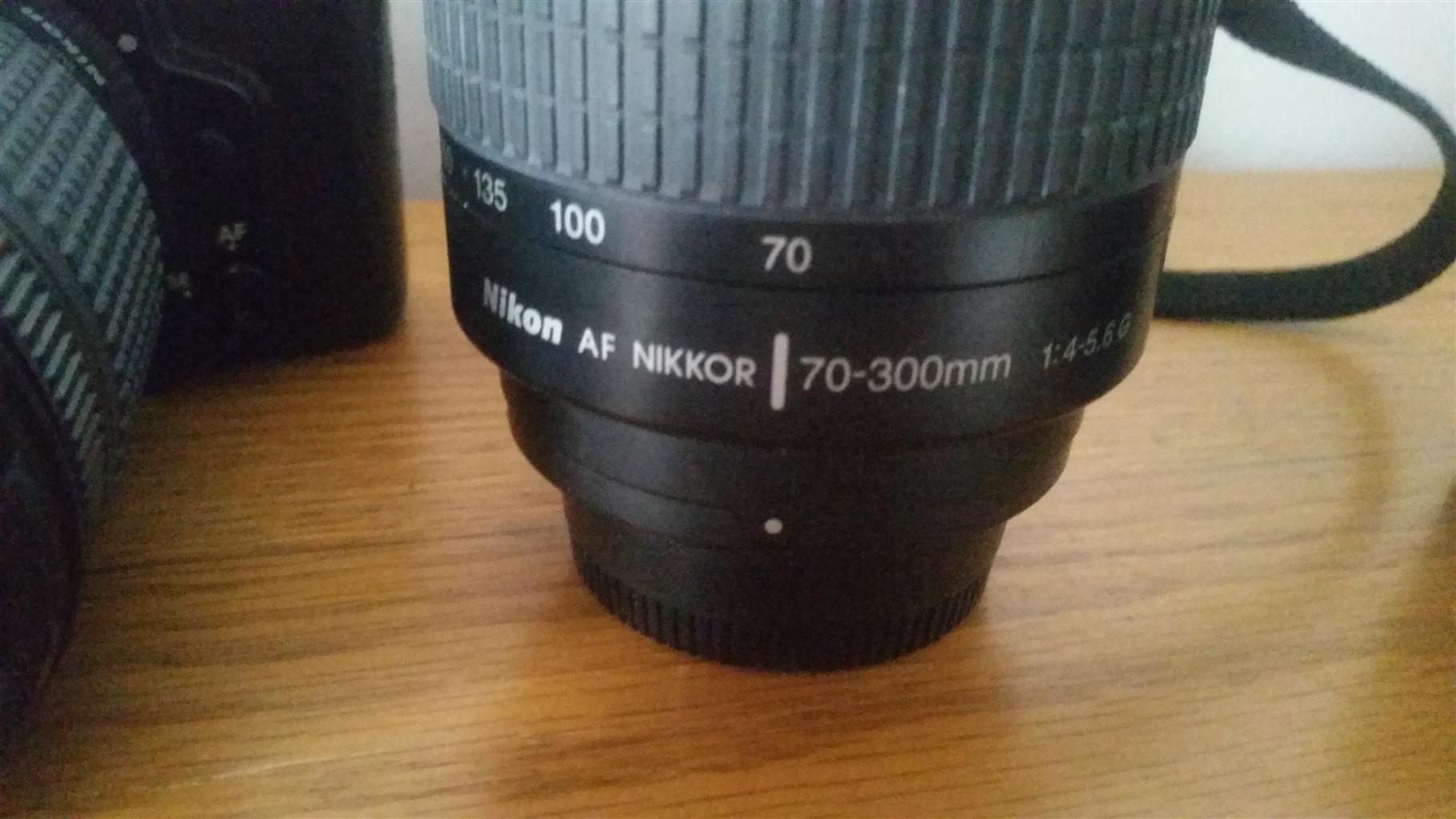 Nikon F60 SLR camera for sale.