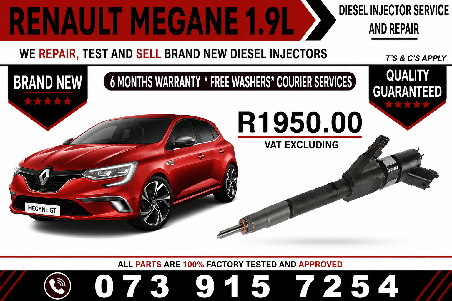 Renault_Megane_1.9L_Diesel_Fuel_Injectors - Private Seller Renault_Megane_1.9L_Diesel_Fuel_Injectors - Private Seller