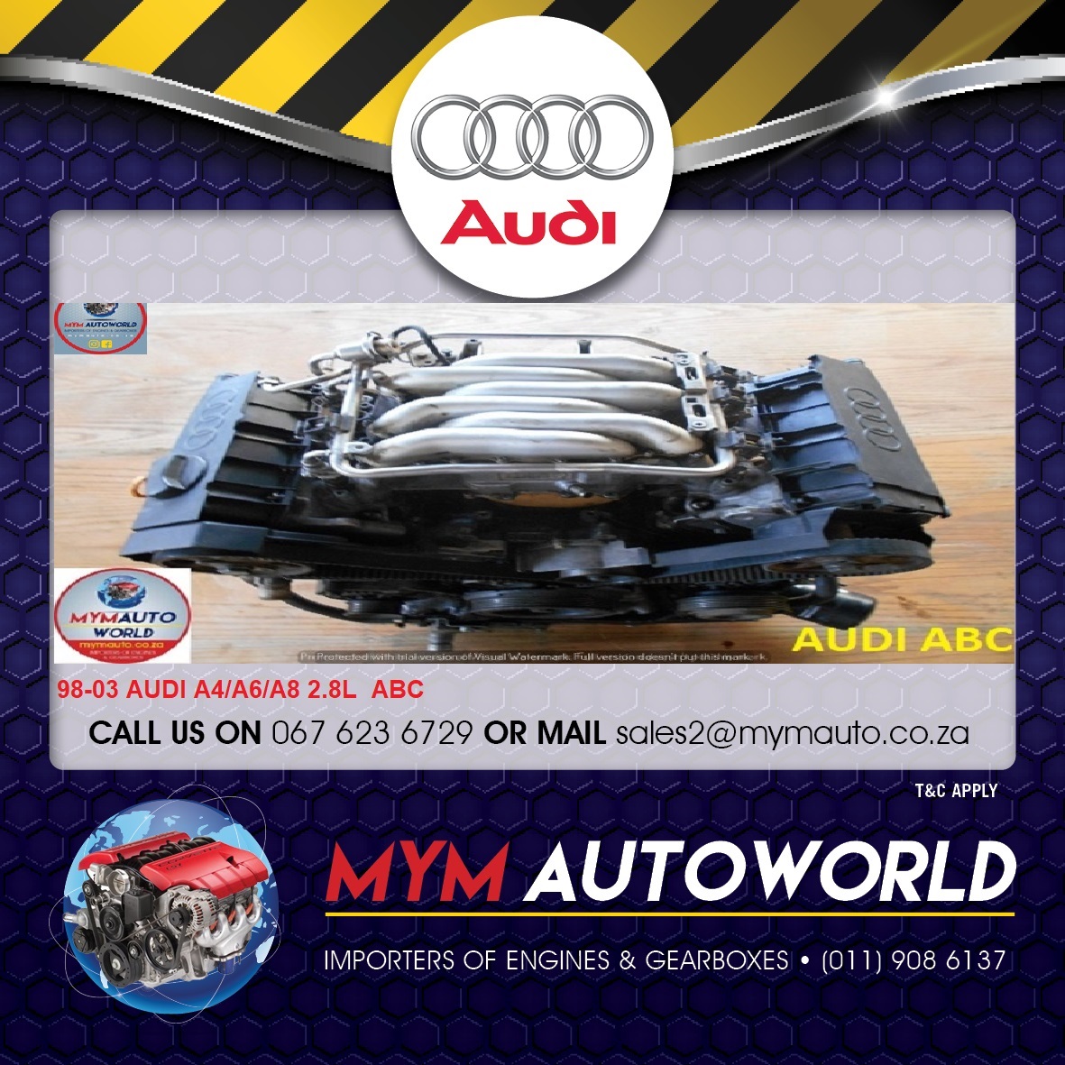 MYM IMPORTER OF USED AUDI 80/100/A4/A6 2.6L ABC ENGINE - Private Seller